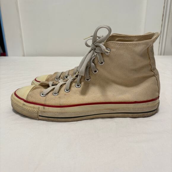 VTG 80\'s Converse All-Star Chuck Taylor High Top Made In USA Sneakers White 9.5 main image 7
